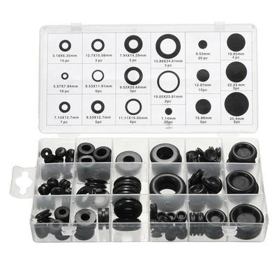 New 125 Pcs Rubber Grommet Assortment Set Firewall Wiring Electrical Wire Gasket Kit