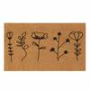 Faux Coir Entrance with Floral Pattern Indoor Decorative Doormat for Festive Home Decor