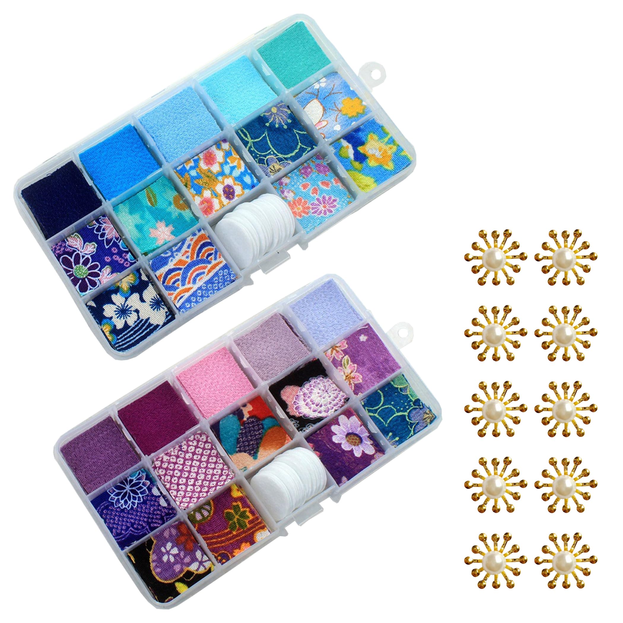 

HAMILO Канзаши Набор из 240 x Цумами-дзаику (Царапины) (Заколки для волос ручной работы) - (Синий фиолетовый)