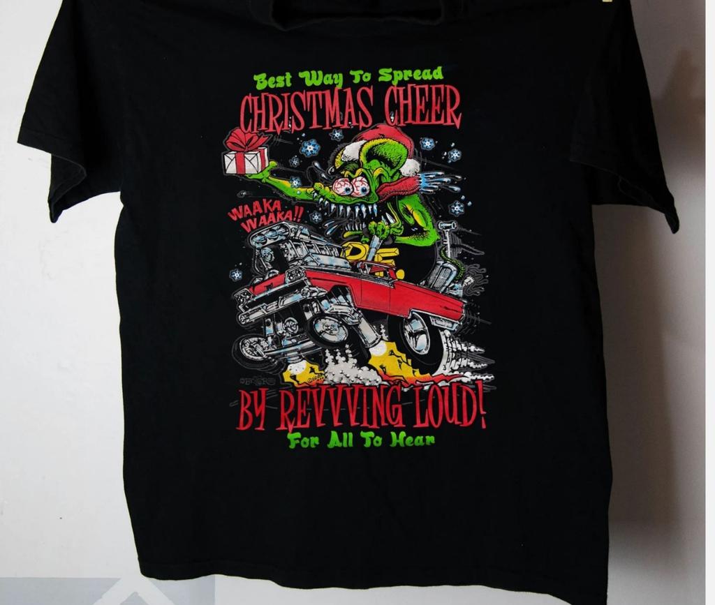 ED ROTH RAT FINK CHRISTMAS CHEER Shirt Funny Black Unisex Size S-5XL