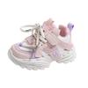 2026Early spring new leather trendy dad shoes for boys and girls, lightweight, non-slip, versatile sneakers, casual children's shoes