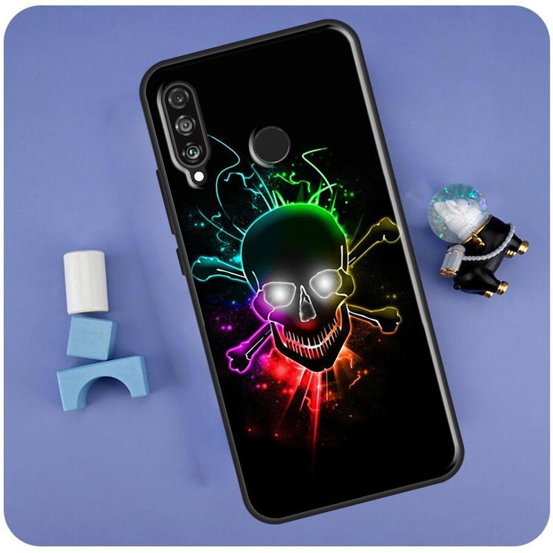 

Cool Spooky Skull Face For Huawei Nova 10 9 SE 3i 7i 8i 11i 12i Y60 Y61 Y70 Y72 Y73 Y90 Y91 P20 P30 P40 Lite Case Huawei P20 Lite