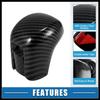 Gear Shift Knob Cover Automatic Transmission Lever Trim for Honda Civic 10th Gen 2016 2017 2018 2019 2020 2021 ABS Carbon Fiber Pattern Black Durable