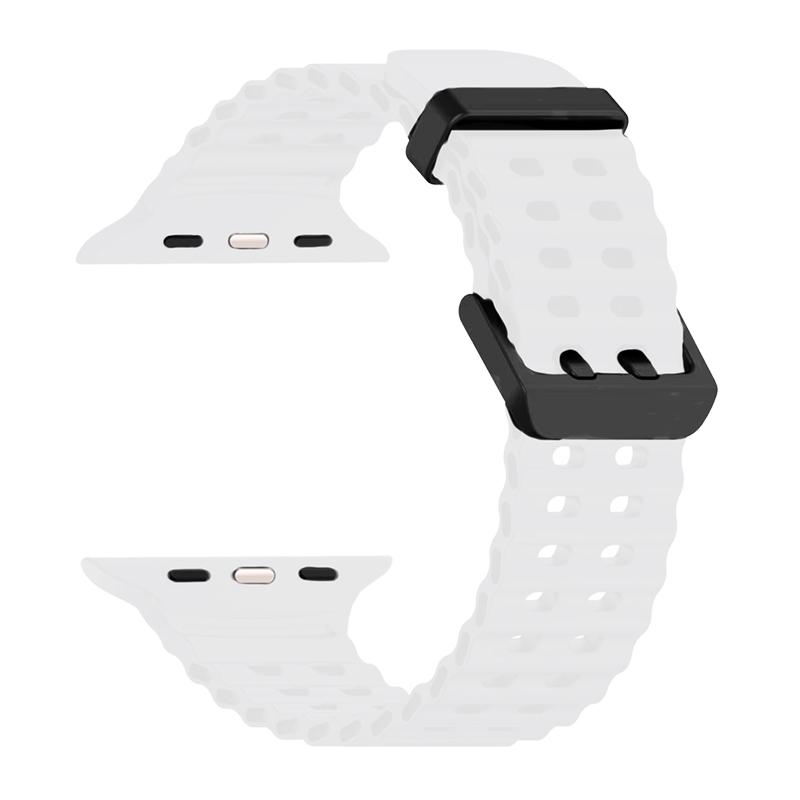 Silicone Strap for Apple Watch Ultra 2 49mm 45mm 44mm 42mm Sport Band for IWatch Series 9 8 7 6 SE 5 4 3 2 Correa