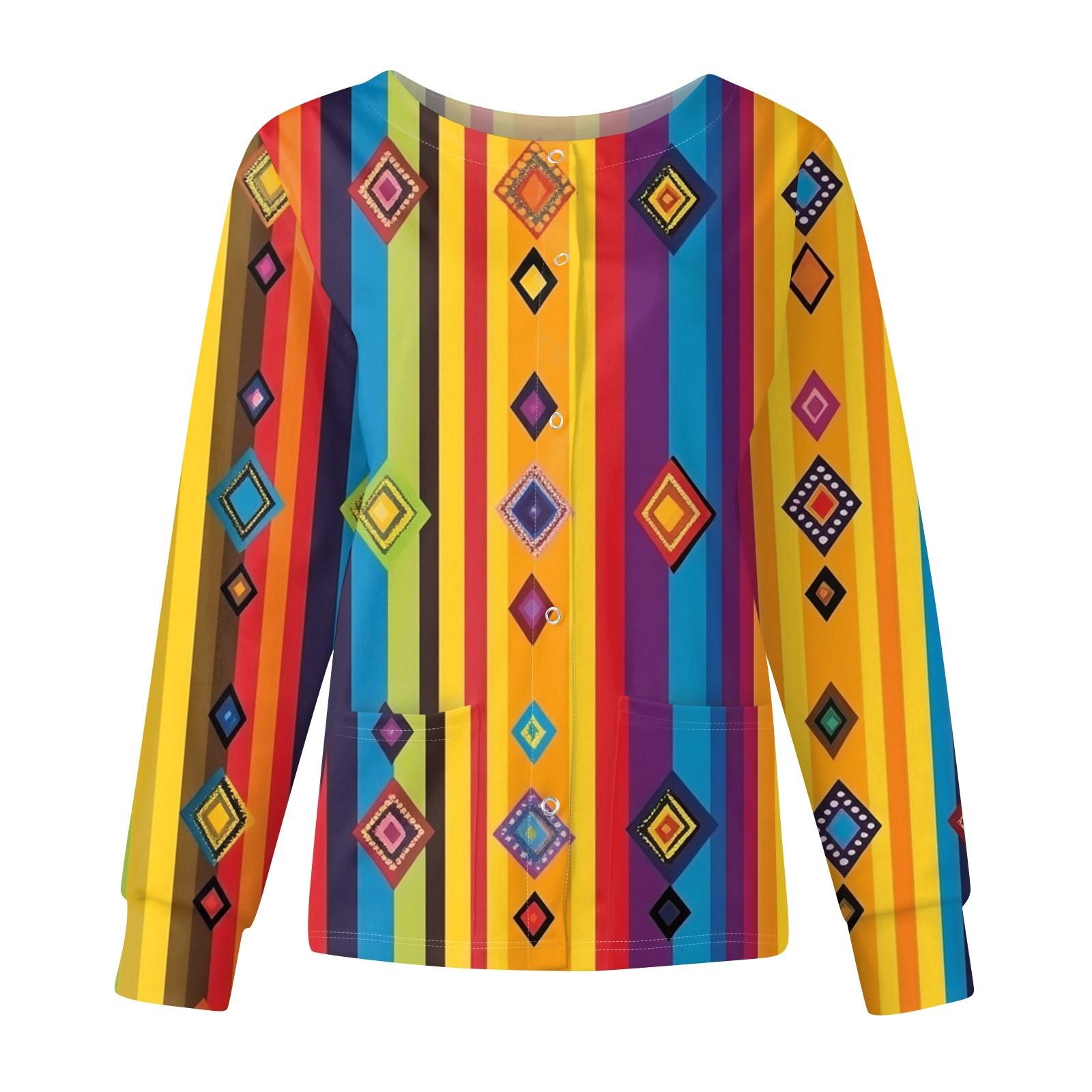 

Женская мода с длинным рукавом и воротником-стойкой, однобортный, с принтом «Карнавал» XL жёлтый