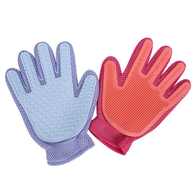 Pet Hair Removal Dual-purpose Double-sided Stroking Cats Gloves Cat Hair Brush Hair Removal Dog Hair Cleaner Cat Gloves Supplies