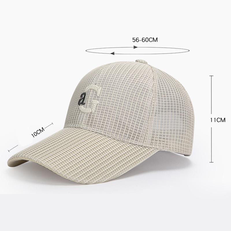 Men's Hat Outdoor Long Brim Mesh Hat Sunscreen Sun Hat Summer Breathable Baseball Cap