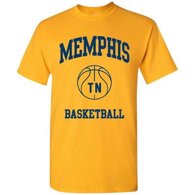 Memphis Classic Basketball Arch Basic Cotton T-Shirt