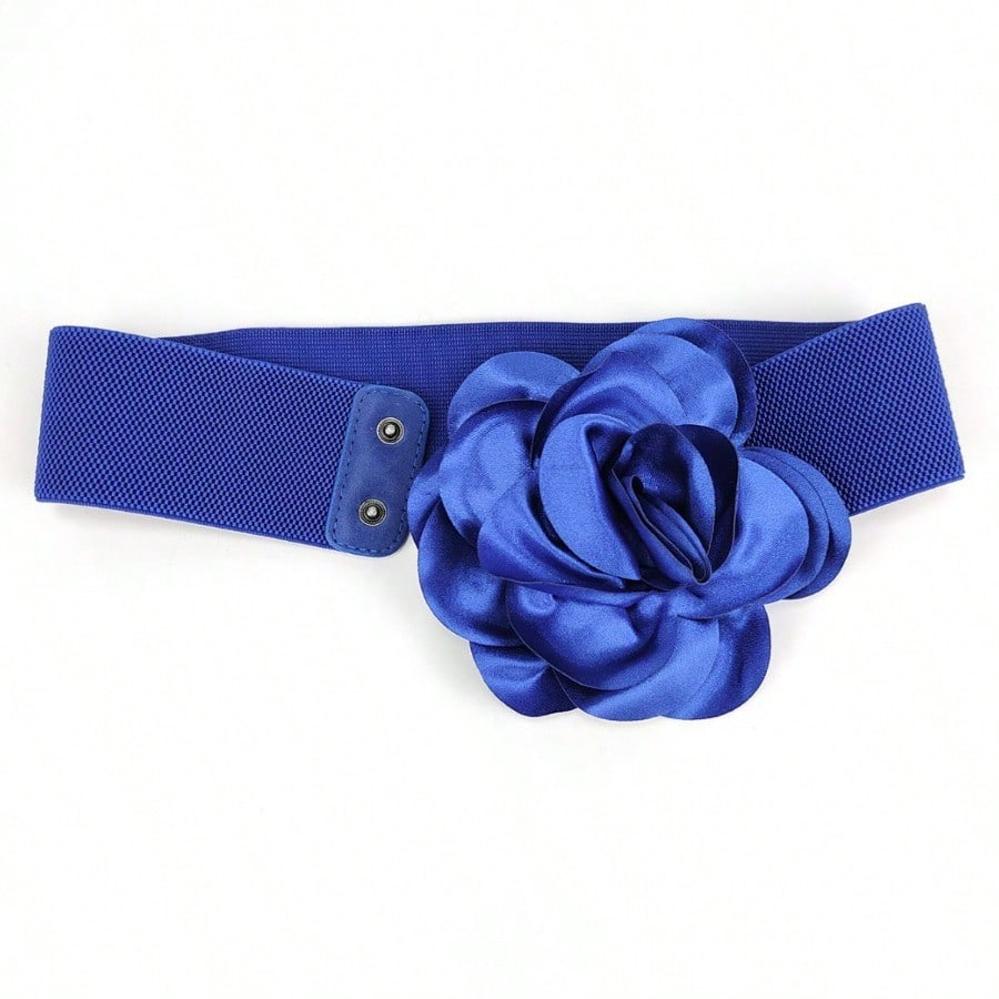 Fashion Flower Wide Waist Seal Belt Ladies Versatile Dress Decorative Dance Show Belt Belt