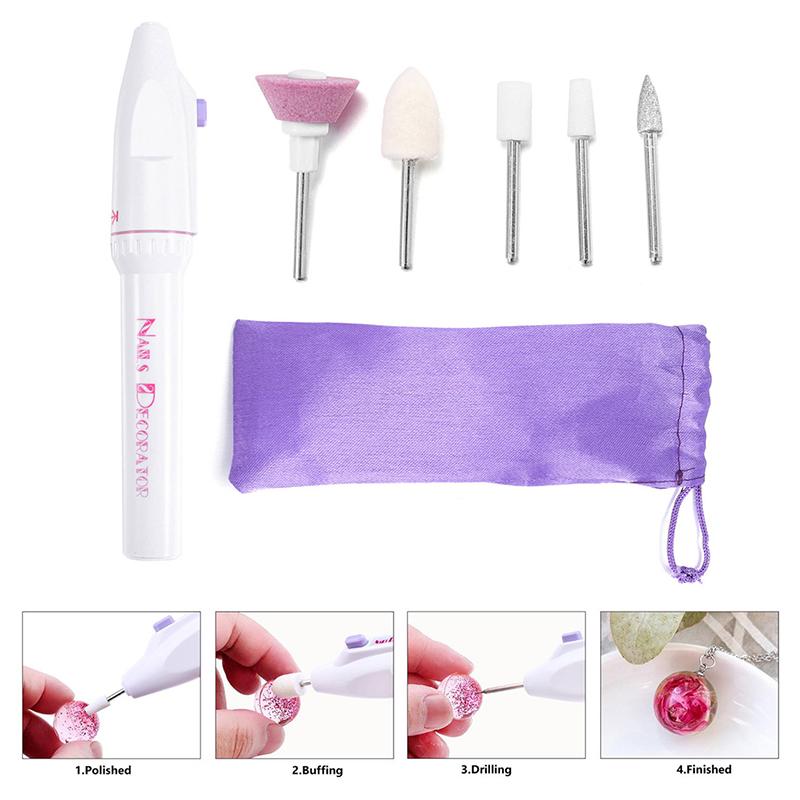 

1 Set Drill Equipments With 5 Drill Screw Epoxy Resin Jewelry Making Tools Grind