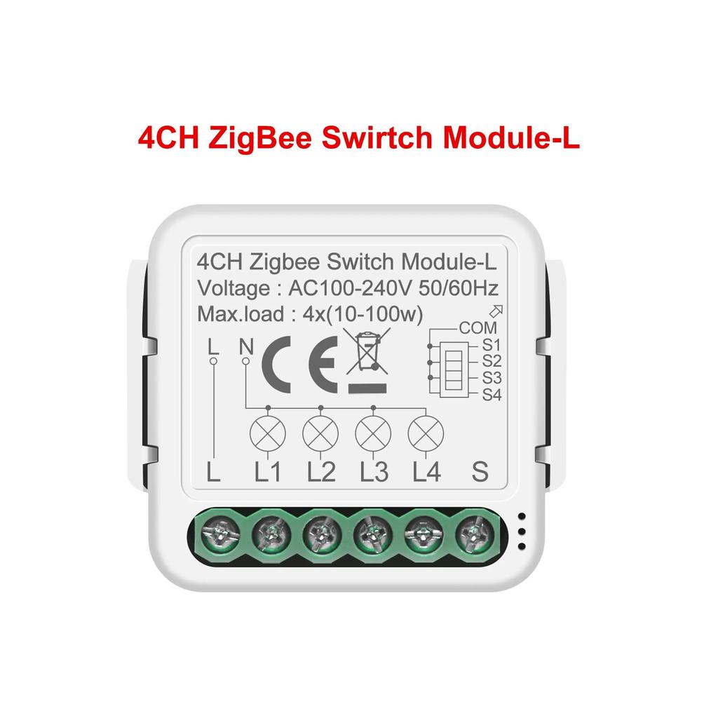 Tuya Smart ZigBee Switch Module No Neutral Wire Required Smart Home DIY Light Breaker Works with Alexa Google Home