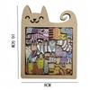 Einzigartiges holzige Katzenform Puzzle Unregelmäßig Schwierig Gehirnjogger Pädagogisches Spielzeug Kreativ Ideales Geschenk für Teenager Jungen Mädchen