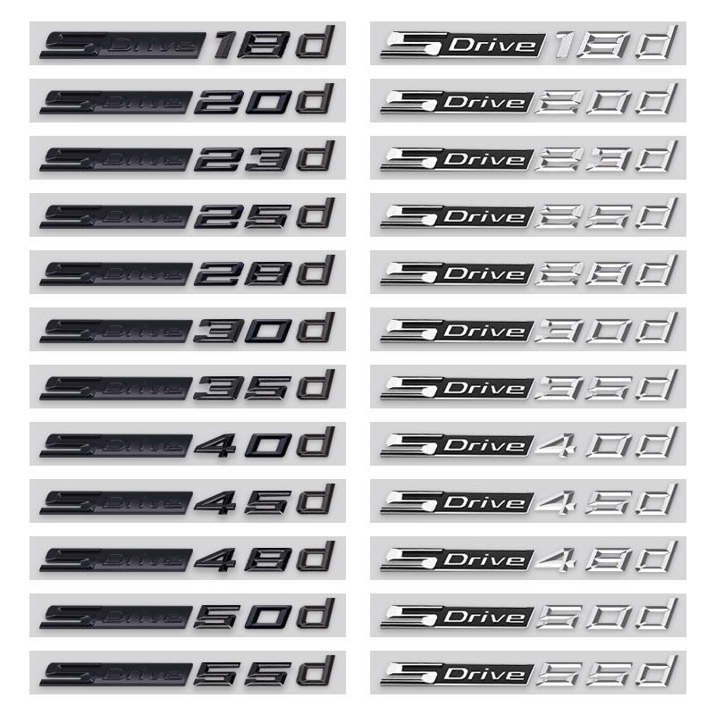 XDRIVE SDRIVE 18d 20d 25d 28d 30d 35d 40d 45d 50d 55d 60d Logo Badge Car Stickers for BMW X1X5X3X7 Displacement Side Trunk Label