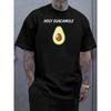 European Sizes Men'S Casual Short Sleeve T-Shirt  Avocado Graphic Design | Breathable Summer Tee, Machine Washable, Regular Fit