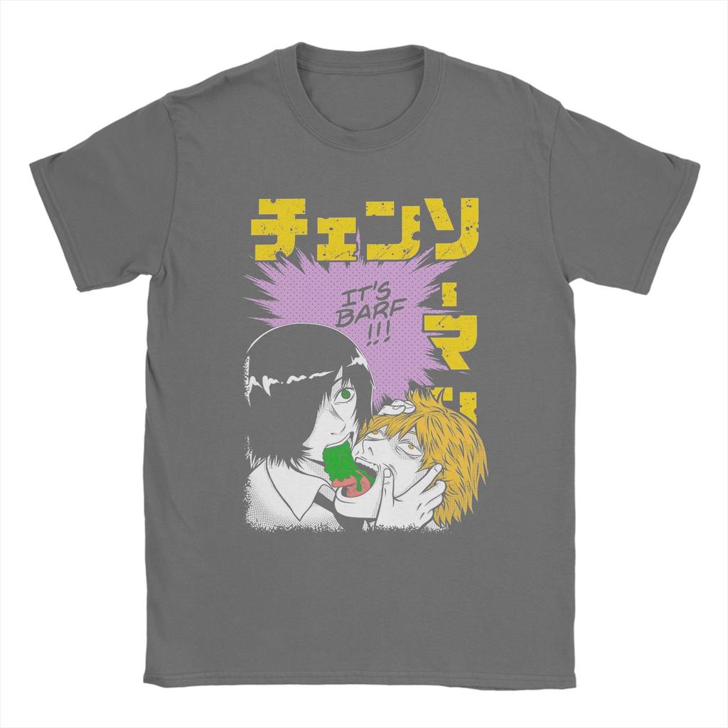 Herren Chainsaw Man Japanischer Manga T-Shirts 100% Baumwolle Kleidung Lustige Kurzarm Rundhals T-Shirts 6XL T-Shirt
