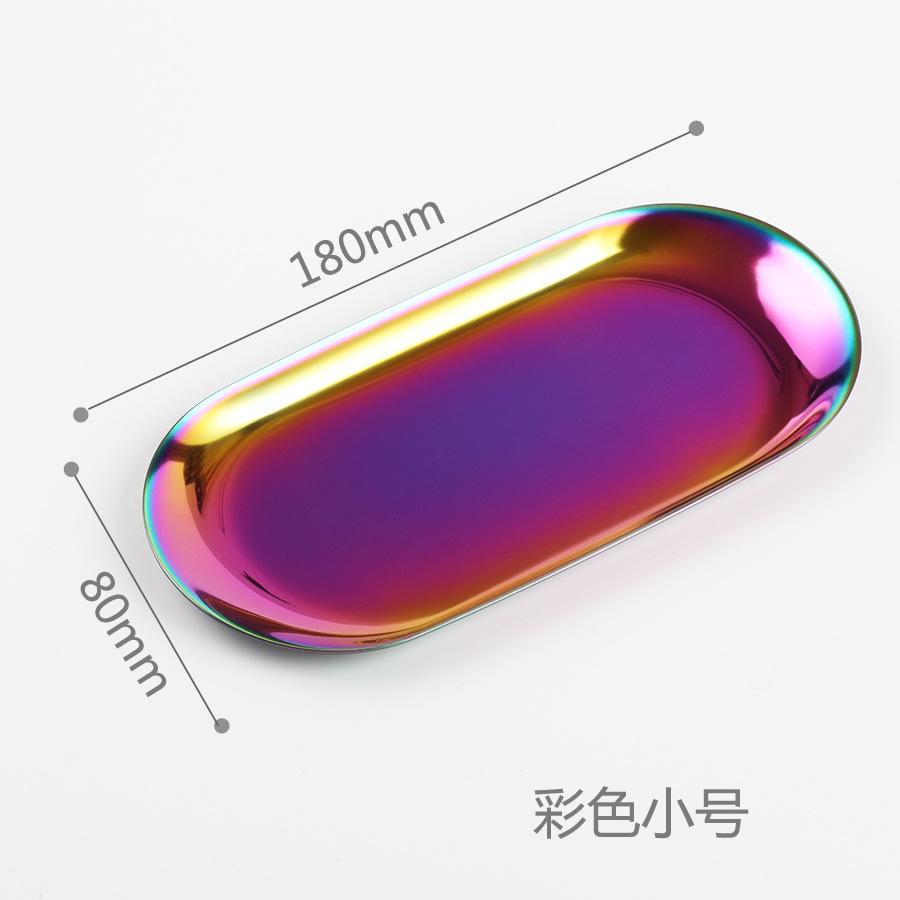 

1 шт. металлический поднос золотой простой поднос из нержавеющей стали для хранения декоративные украшения креативная мебель для дома и сада организация S-M