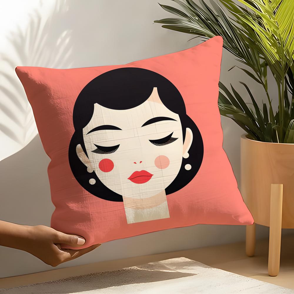 Linen Cushion Covers For Decorative Sofa Home Pillows Case Car Chair Pillows Cases Quirky Wonderful fun fashion patterns