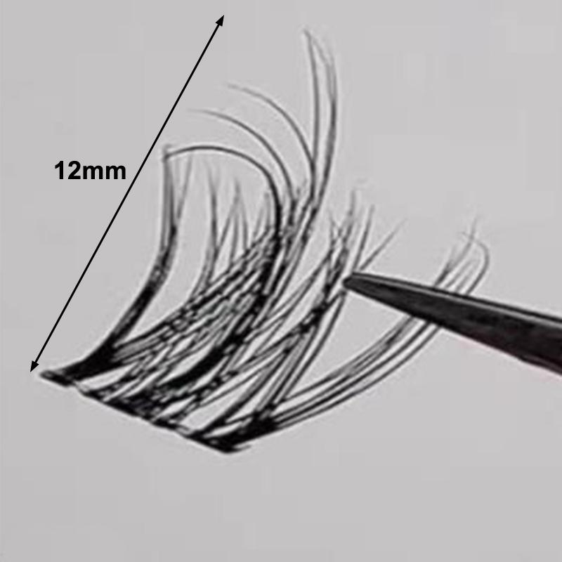 Natural Eye Manga False Eyelashes Cluster Fake Eyelashes Curling Up Long And Thick Lashes Volume Mixed Tray Natural Lashes