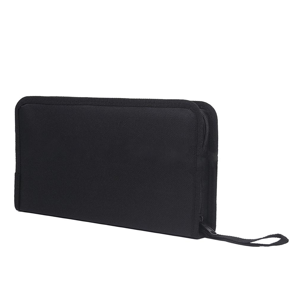Tragbare CD-DVD-Hülle - 80 Fächer Mercerisierter Stoff CD-Aufbewahrungstasche Halter mit Reißverschluss für Zuhause Auto CD-DVD-Box Taschen