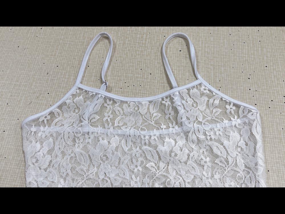 Women's Spring/Summer Lace Spaghetti Strap Dress - Sexy, Sheer, High-End Beach Party Wear.