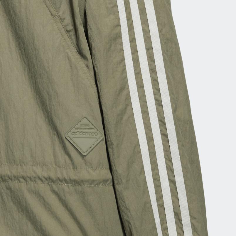Adidas Neo Side Stripe Hooded Jacket Women Jacket Green H18596