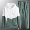 Nero Bianco Blu Verde Rosso Uomo Tuta Casual Joggers Con Cappuccio Abbigliamento Sportivo Giacche e Pantaloni Due Pezzi Set Hip Hop Corsa Tuta Sportiva