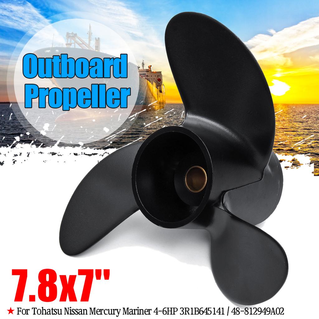 7.8 x 7 Pitch Prop for Mercury Mariner & Nissan/Tohatsu 4-6 Hp Outboards 7.8 x 7 Pitch Prop for Mercury Mariner & Nissan/Tohatsu 4-6 Hp Outboards