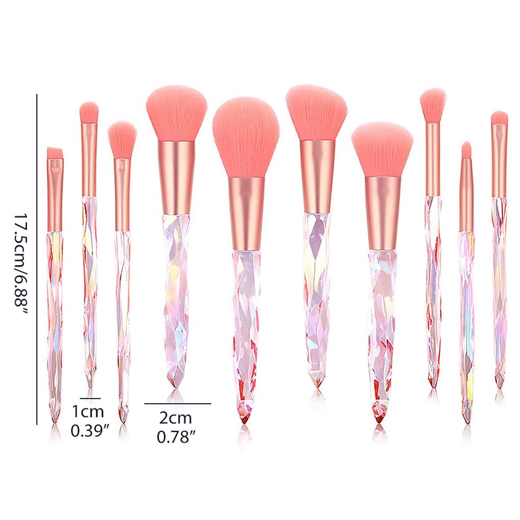 10pcs Makeup Brushes Set Professional Fan Shaped Blending Blush Foundation Powder Cosmetic Brushes Cosmetics Tool
