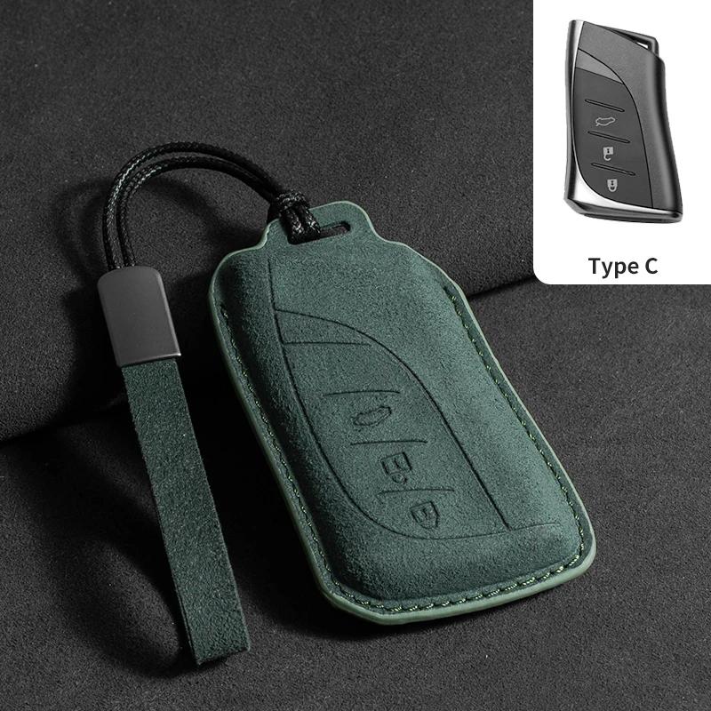 Interior Mouldings Leather Car Key Case For Lexus NX GS RX IS ES GX LX RC 200 250 350 LS 450H 300H 2017 2018 2019 2020 Suede Key