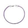Fashion temperament zircon bracelet elegant light luxury versatile round colored diamond tennis bracelet jewelry women