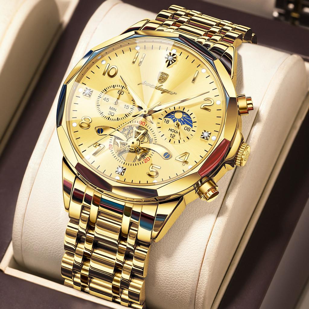 Mens Calendar Design Quartz Watch With Luminous Dial For Casual Wear