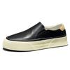 Cross-Border One-Pedal Men'S Shoes First-Layer Cowhide Thick-Soled Casual Board Shoes Spring New Lazy Foot Cover White Shoes Genuine Leather