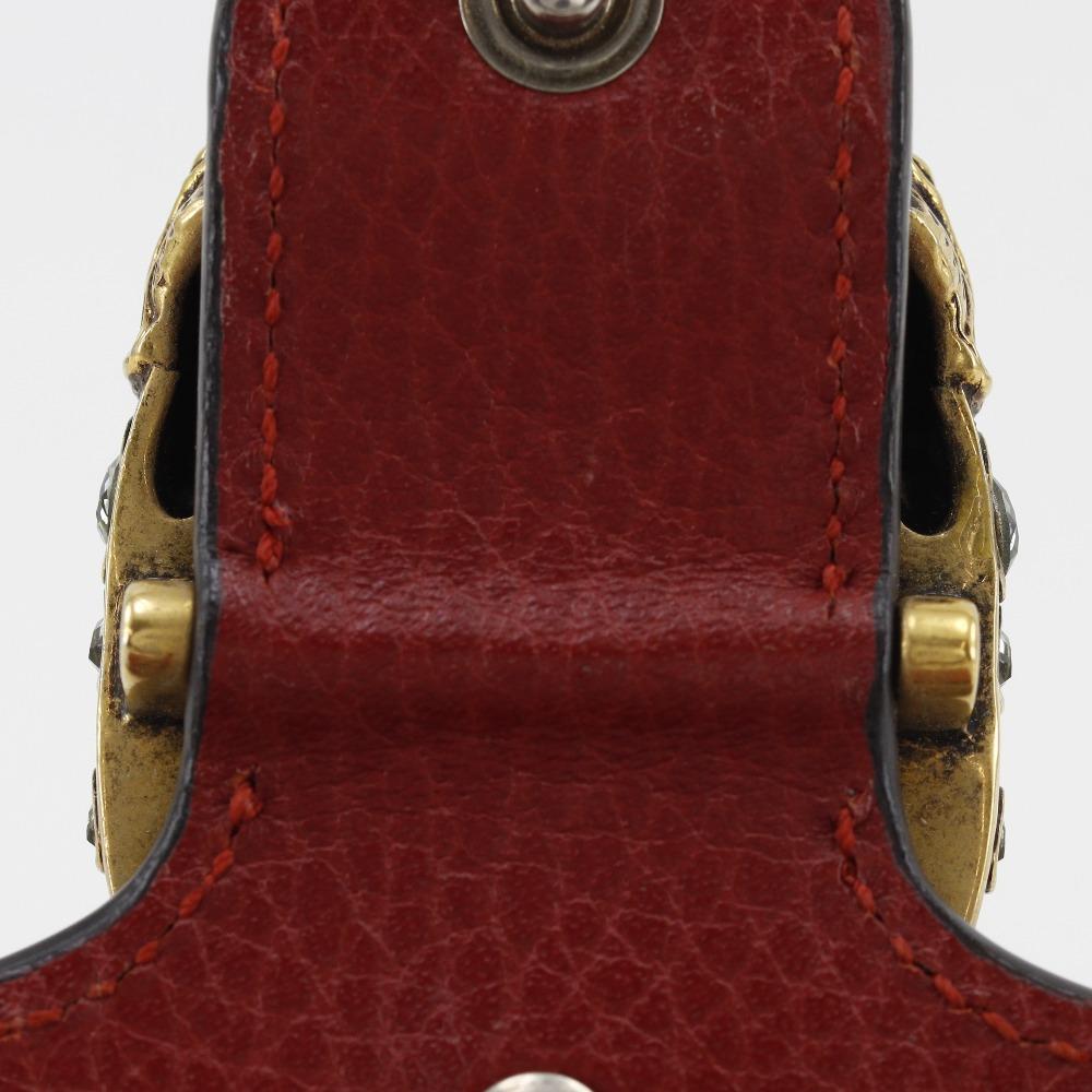 Gucci Dionysus Chain Wallet 401231 Shoulder Red Calfskin Women Used