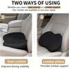 2-in-1 Memory Foam Car Seat Cushion | Dual Wedge & Lumbar Support for Hip & Back Pain Relief | Removable Cover, Universal