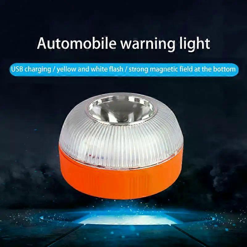 1/2 Stück Spanien Auto-Warnleuchte V16 Homologiert DGT Zugelassen Auto-Notfall-Warnlicht Wiederaufladbar Magnetische Induktion Stroboskop