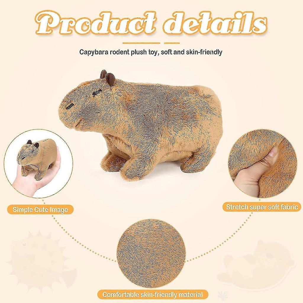 Cartoon Capybara Plush Toy, Adorable Rodent Stuffed Animal, Super Soft Stuffed Toy