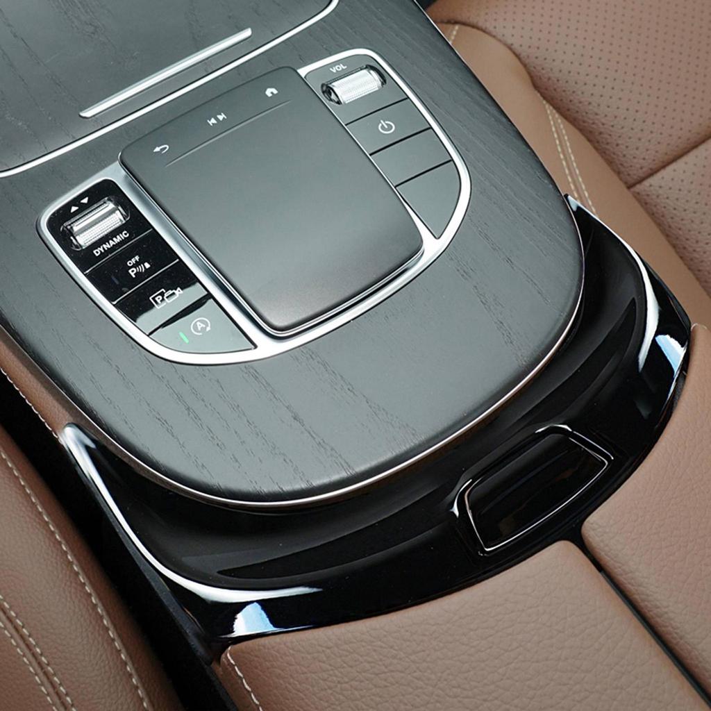 Car Center Console Armrest Box Trim Switch Buttons Panel Cover for Mercedes Benz E Class W213 2017-2025 Carbon Fiber