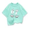 67 Six Seven Kids Summer Clothes Printed Funy Digital Casual Round Neck Summer Looes Tee Comfortable Childrens Tshirt