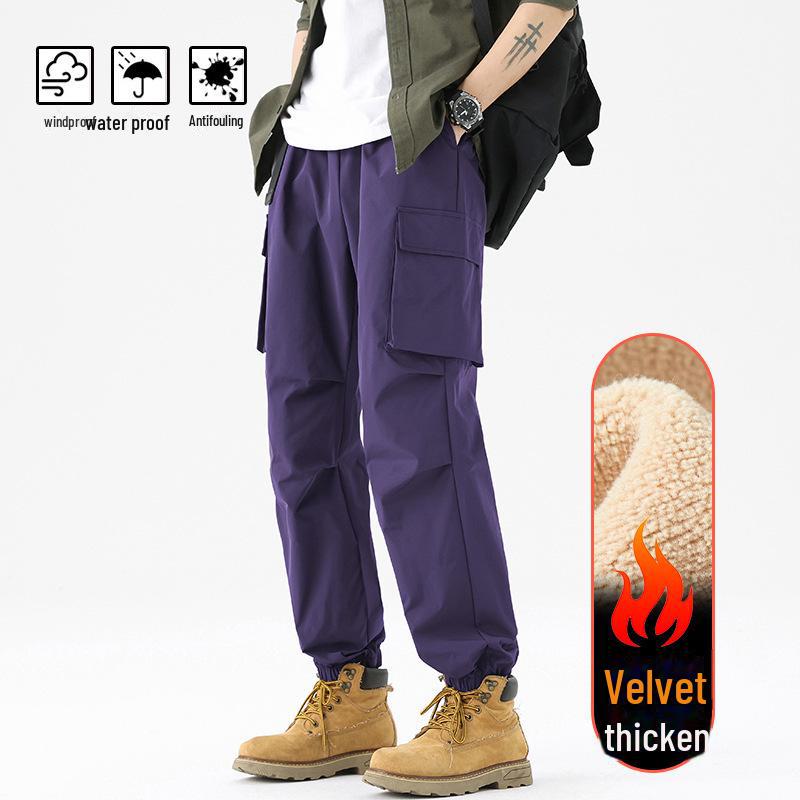 "Wind & Waterproof Outdoor Soft Shell Pants for Men & Women - Autumn/Winter, Fleece-Lined, Perfect for Hiking & Leisure Activities"