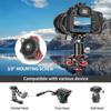 Camera Leveler Base Aluminum Alloy 3 Bubble Levels Tripod Head Leveling Base Strong Load Bearing For Panoramic Photography
