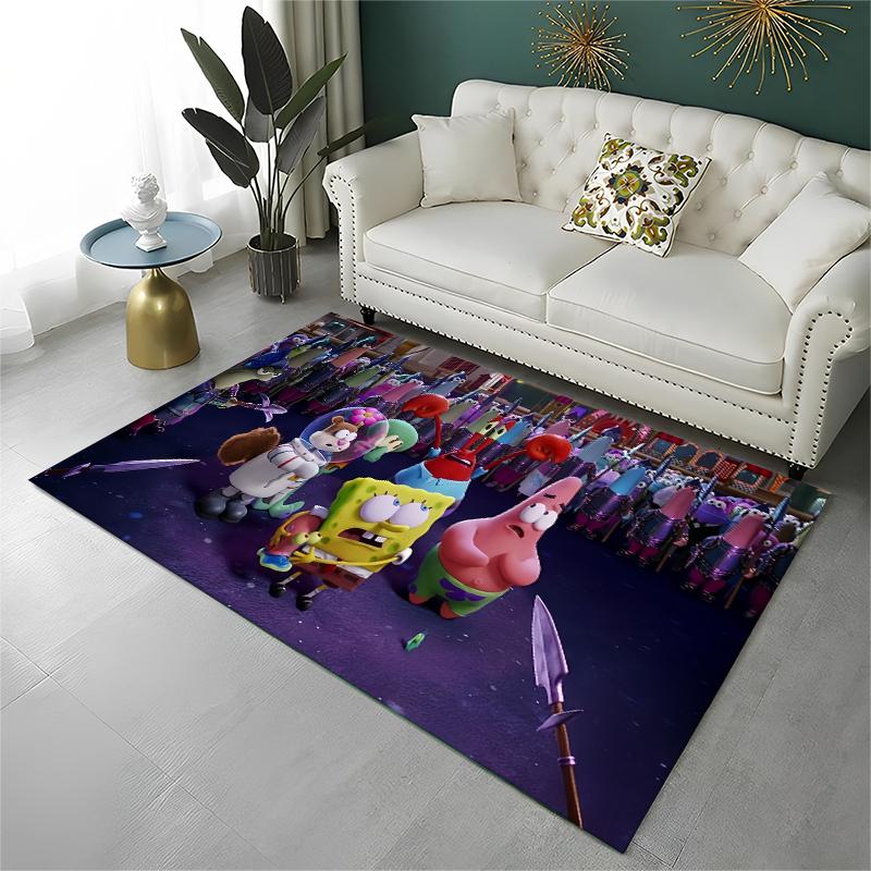 Cartoon S-SpongeBob Patrick Star Carpet Rug for Playroom Bedroom Living Room Sofa Home Decor,kid Area Rug Non-slip Floor Mat
