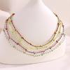 Colorful Dopamine Hot Girl Beach Necklace - European & American Style Cotton Rope Chain