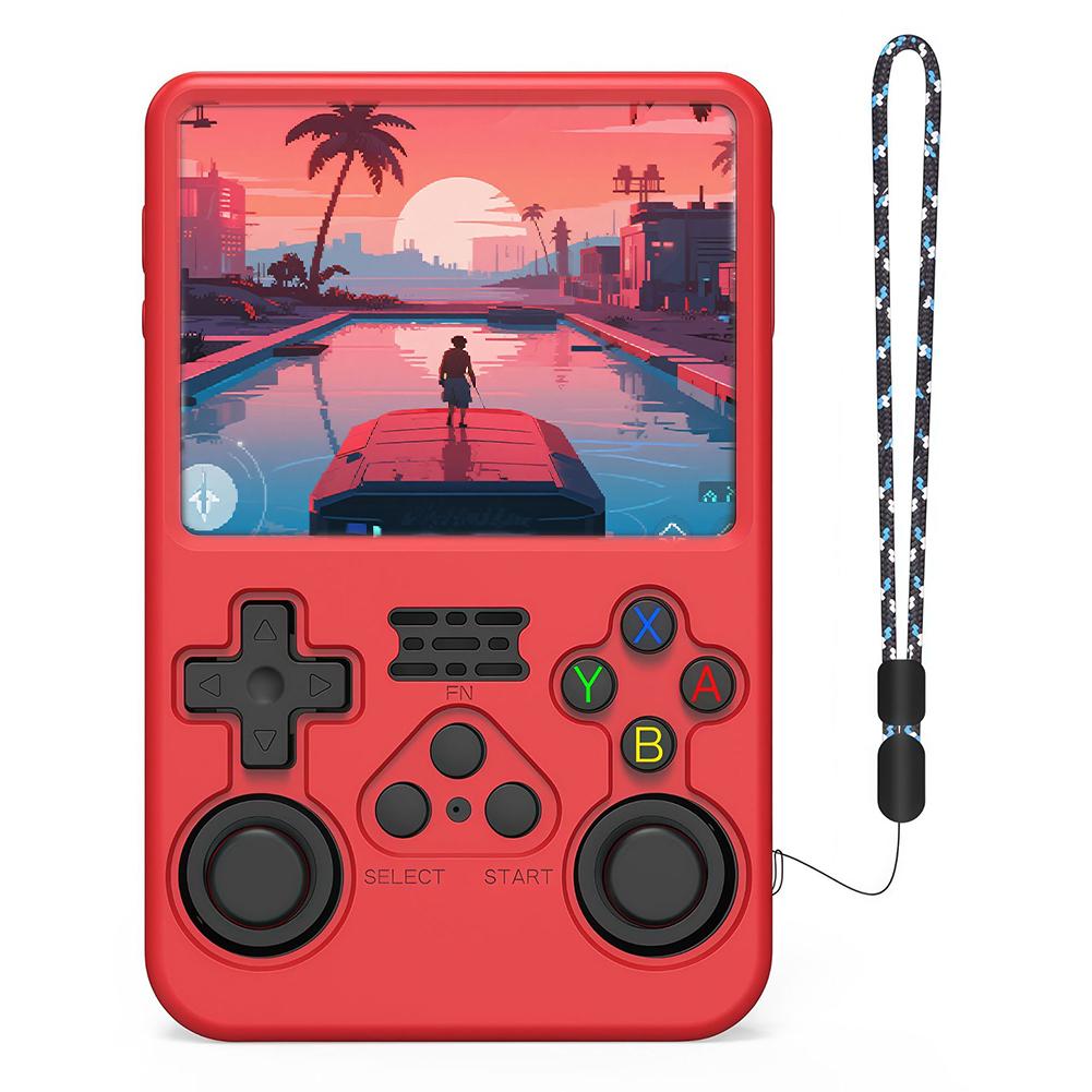 Silicone Protective Cover For ANBERNIC for R36S Handheld Game Console Anti-Scratch Soft Skin Cover Case with Lanyard