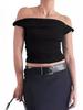 2025 Women's Twist Sling T-Shirt Crop Top - New Fashion