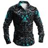 Fashion Essential! Baroque Ornate Long Sleeve Shirt, Unique Stylish Design.