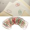 100pcs Large Paper Clips 2in Colorful Slip Resistance Rust Prevention Metallic Cute Paper Clips for 
