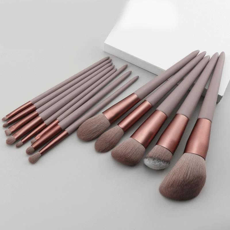 13 PCS Makeup Brushes Set Eye Shadow Foundation Women Cosmetic Brush Eyeshadow Blush Beauty Soft Tools Bag Makeup Brush Set