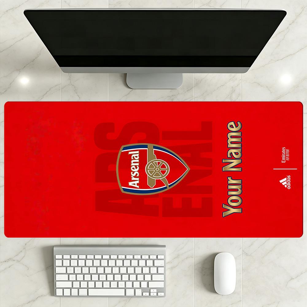 Arsenal F.c. Customized Name Mouse Pad Keyboard Mat Desktop Mouse Pad Non-Slip Rubber Base Perfect Gift for Gamers And Professionals