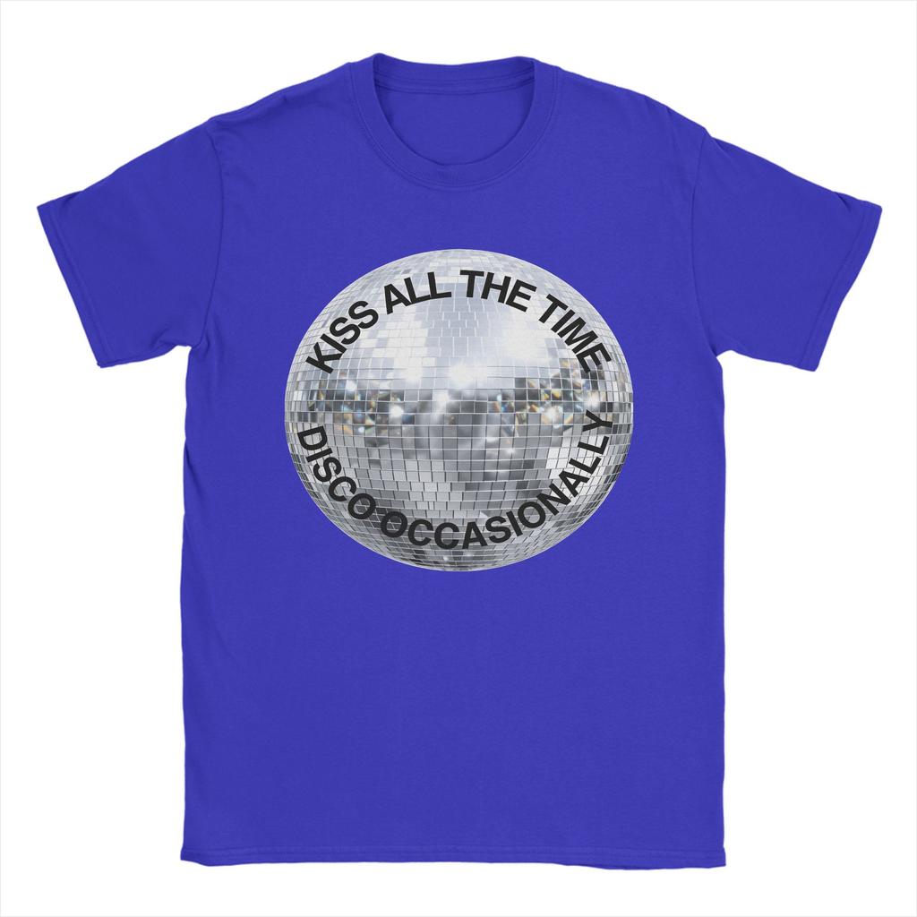 Unisexs TShirts Kiss All The Time Disco Occasionally 2026 Humor Pure Cotton Tee Shirt T Shirts Crew Neck Clothing Plus Size