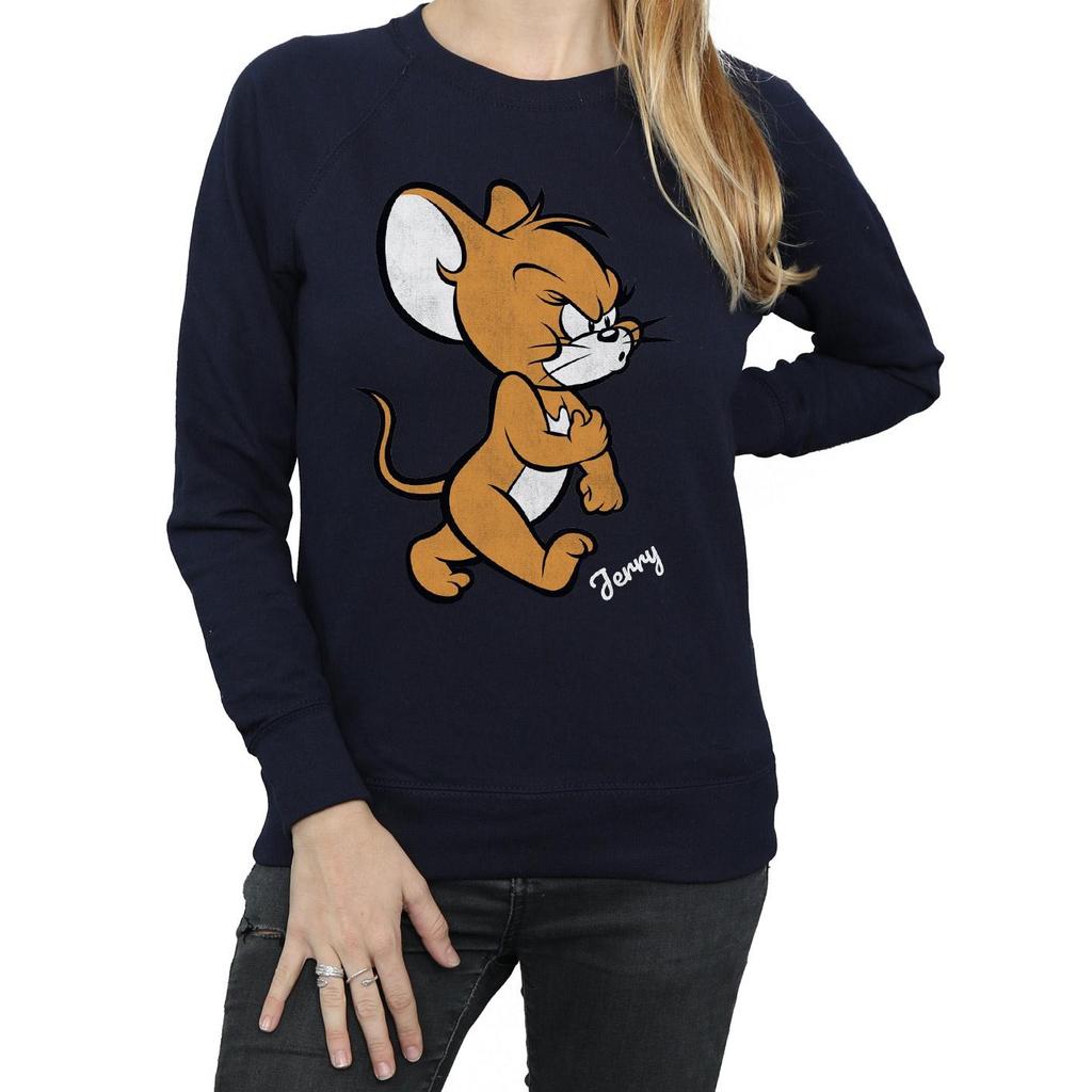 Tom and Jerry Damen Wütende Maus Baumwoll-Sweatshirt